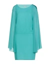 Liu •jo Woman Mini Dress Turquoise Size 10 Polyester In Blue