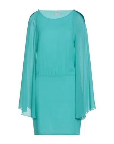 Liu •jo Woman Mini Dress Turquoise Size 10 Polyester In Blue
