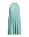 Liu •jo Woman Mini Dress Turquoise Size 4 Viscose, Polyamide, Polyester, Elastane In Green