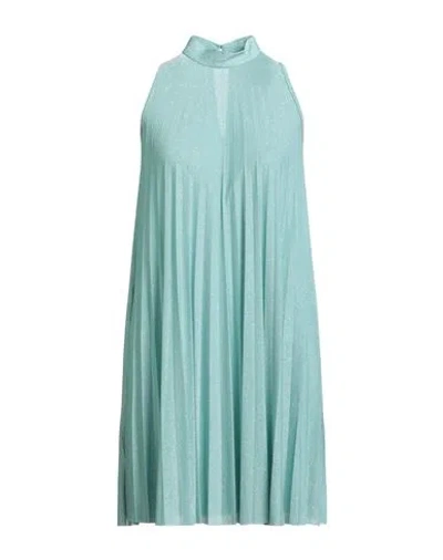 Liu •jo Woman Mini Dress Turquoise Size 4 Viscose, Polyamide, Polyester, Elastane In Green