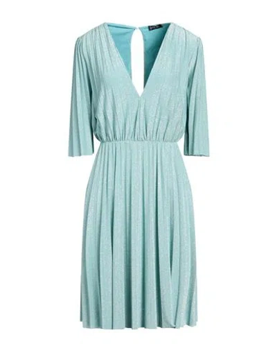 Liu •jo Woman Mini Dress Turquoise Size 6 Viscose, Polyester, Polyamide, Elastane In Green