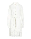 Liu •jo Woman Mini Dress White Size 10 Cotton, Polyamide