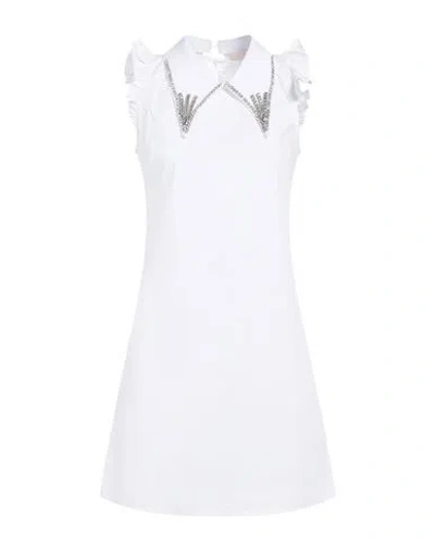 Liu •jo Woman Mini Dress White Size 8 Cotton, Polyamide, Elastane