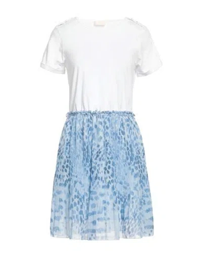 Liu •jo Woman Mini Dress White Size 6 Polyester, Cotton, Elastane