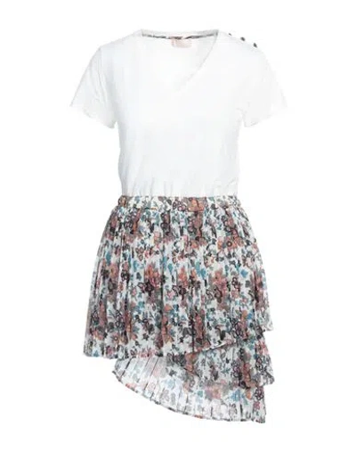 Liu •jo Woman Mini Dress White Size 4 Polyester, Cotton, Elastane