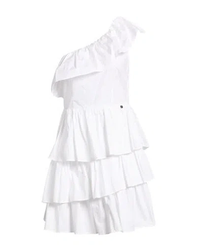 Liu •jo Woman Mini Dress White Size 6 Cotton
