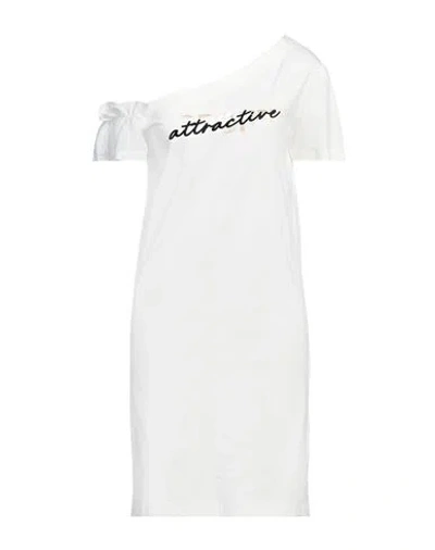 Liu •jo Woman Mini Dress White Size S Cotton, Elastane, Polyester