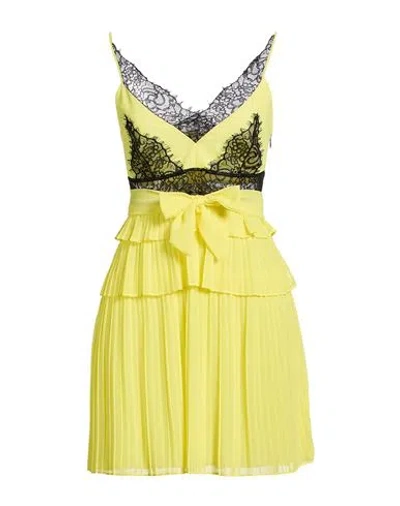 Liu •jo Woman Mini Dress Yellow Size 2 Polyester