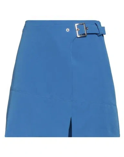 Liu •jo Woman Mini Skirt Azure Size 4 Polyester, Elastane In Blue