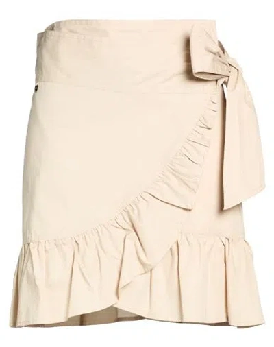 Liu •jo Woman Mini Skirt Beige Size 10 Cotton In Brown