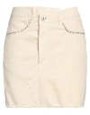 Liu •jo Woman Mini Skirt Beige Size 29 Cotton In Beige