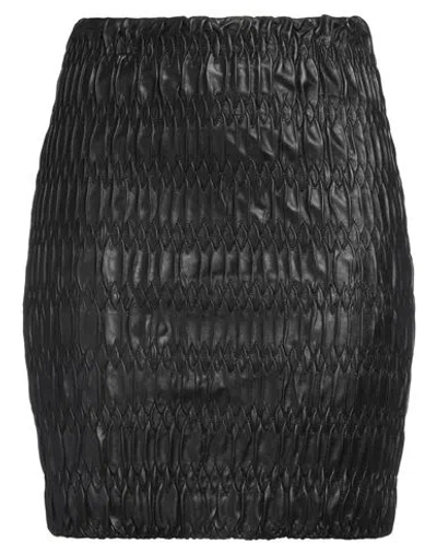 Liu •jo Woman Mini Skirt Black Size 10 Polyester, Polyurethane Resin