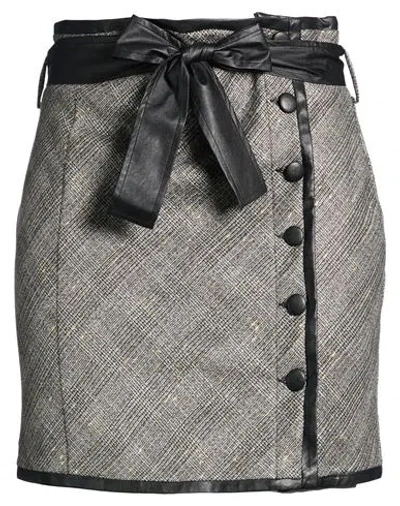 Liu •jo Woman Mini Skirt Black Size 10 Polyester, Viscose, Metallic Polyester