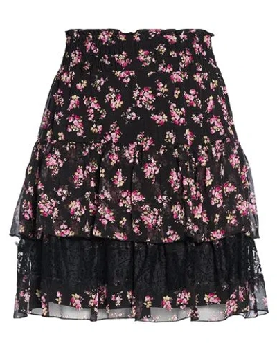 Liu •jo Woman Mini Skirt Black Size 10 Viscose, Silk