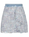 Liu •jo Woman Mini Skirt Blue Size 6 Polyester, Cotton, Elastane In Blue