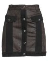 Liu •jo Woman Mini Skirt Chocolate Brown Size 28 Cotton, Tencel, Polyester, Elastane In Multi