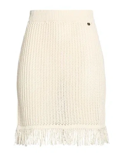 Liu •jo Woman Mini Skirt Cream Size S Cotton