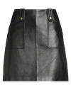 Liu •jo Woman Mini Skirt Dark Brown Size 8 Lambskin In Brown
