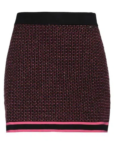 Liu •jo Woman Mini Skirt Fuchsia Size Xs Viscose, Synthetic Fibers, Alpaca Wool, Metallic Polyester In Pink