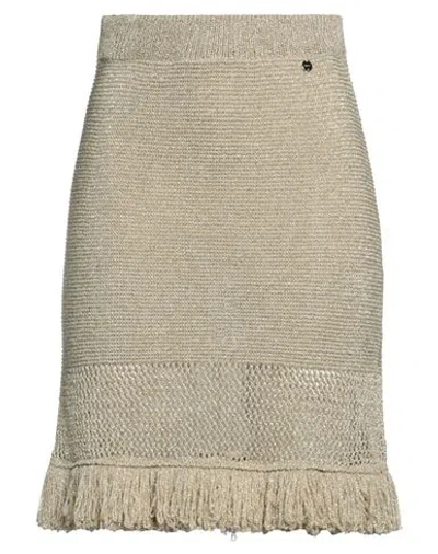 Liu •jo Woman Mini Skirt Gold Size Xs Viscose, Polyester In Brown