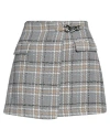 Liu •jo Plaid A-line Skirt In Gray