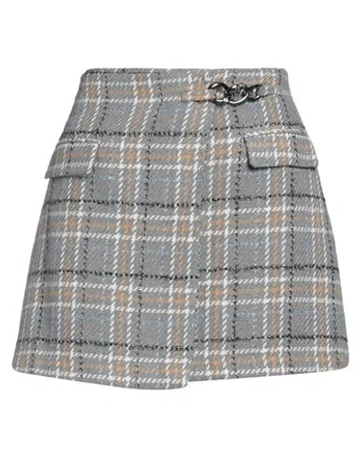 Liu •jo Woman Mini Skirt Grey Size 6 Polyester, Wool, Metallic Fiber