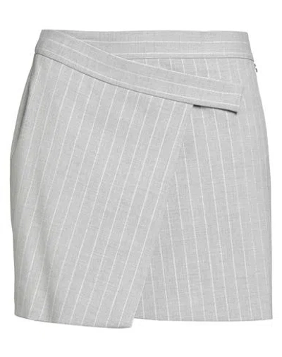 Liu •jo Woman Mini Skirt Light Grey Size 8 Polyester, Viscose, Elastane, Metallic Polyester In Gray