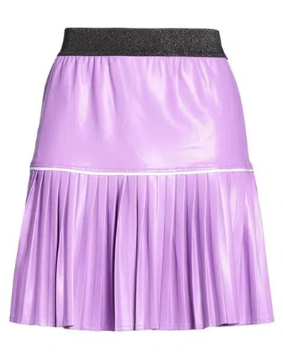 Liu •jo Woman Mini Skirt Mauve Size S Polyester In Purple