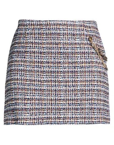 Liu •jo Woman Mini Skirt Navy Size 10 Cotton, Acrylic, Polyester, Polyamide In Blue