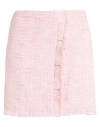 Liu •jo Woman Mini Skirt Pink Size 8 Cotton, Viscose, Acrylic, Polyamide, Polyester