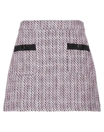 Liu •jo Woman Mini Skirt Pink Size 2 Cotton, Acrylic, Polyester, Polyamide, Metallic Polyester