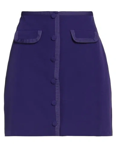 Liu •jo Woman Mini Skirt Purple Size 8 Polyester, Elastane