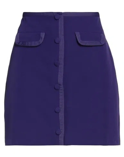 Liu •jo Woman Mini Skirt Purple Size 6 Polyester, Elastane