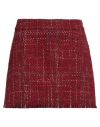 Liu •jo Woman Mini Skirt Red Size 6 Synthetic Fibers, Wool, Metallic Polyester In Red