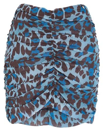 Liu •jo Woman Mini Skirt Slate Blue Size 6 Polyester, Elastane