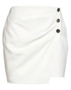 Liu •jo Woman Mini Skirt White Size 12 Polyester, Elastane In White