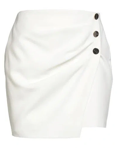 Liu •jo Woman Mini Skirt White Size 12 Polyester, Elastane