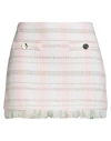 Liu •jo Woman Mini Skirt White Size 8 Cotton, Polyester, Acrylic, Polyamide, Viscose In White