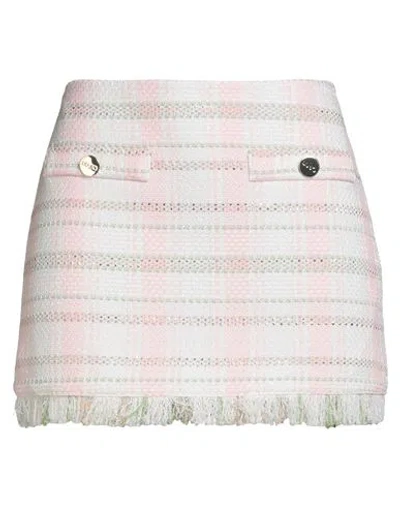 Liu •jo Woman Mini Skirt White Size 8 Cotton, Polyester, Acrylic, Polyamide, Viscose