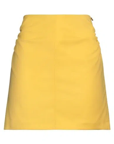 Liu •jo Woman Mini Skirt Yellow Size 6 Polyester, Viscose, Elastane