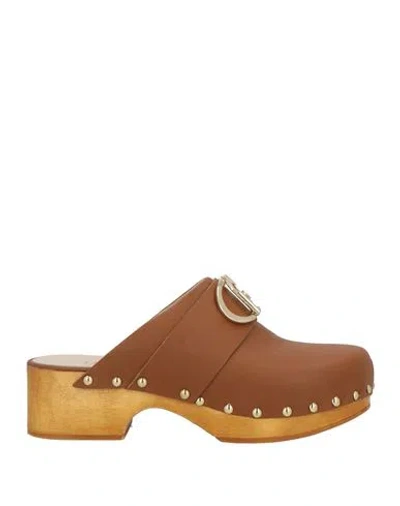 Liu •jo Woman Mules & Clogs Tan Size 6 Leather In Brown