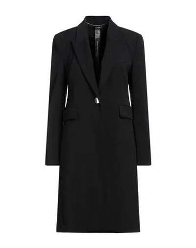 Liu •jo Woman Overcoat & Trench Coat Black Size 6 Polyester, Elastane