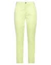 Liu •jo Woman Pants Lime Green Size 26 Cotton, Elastane In Green