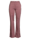 Liu •jo Woman Pants Antique Rose Size 32 Cotton, Elastane In Pink