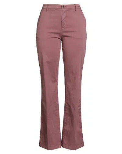 Liu •jo Woman Pants Antique Rose Size 32 Cotton, Elastane In Pink