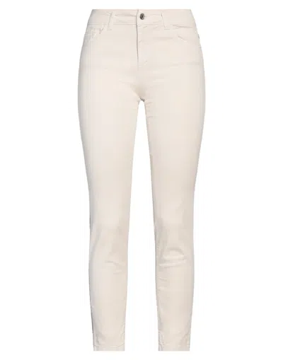 LIU •JO LIU •JO WOMAN PANTS BEIGE SIZE 26 COTTON, ELASTANE