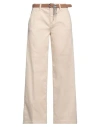 Liu •jo Woman Pants Beige Size 27 Cotton, Polyester, Elastane