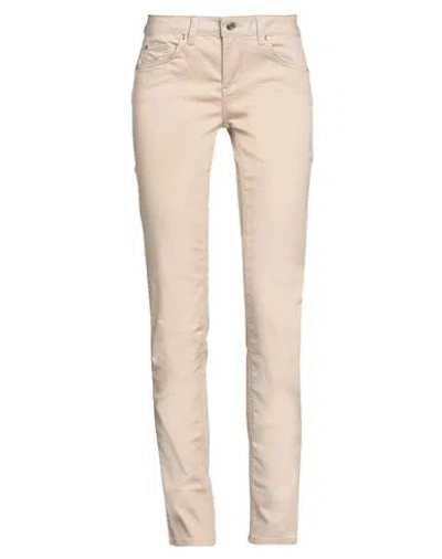 LIU •JO LIU •JO WOMAN PANTS BEIGE SIZE 27W-32L COTTON, POLYESTER, ELASTANE
