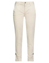 Liu •jo Woman Pants Beige Size 28 Cotton, Elastane In White
