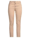 Liu •jo Woman Pants Camel Size 28w-28l Cotton, Polyester, Elastane In Beige